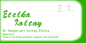 etelka koltay business card